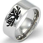 Stainless Steel Tree of Life Message Band