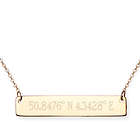 Follow Your Dreams Personalized Coordinate Gold Name Bar Necklace