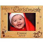 Wooden Personalized First Christmas Frame