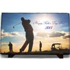 Slate Plaque with Personalized Full Color Golf Photo