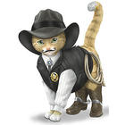 Sheriff S. Purrs Cat Figurine