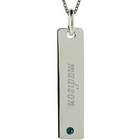 Close to the Heart Sterling Silver Birthstone Tag Pendant