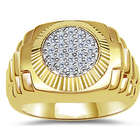 0.25cts Diamond Men's Rolex Ring in 14k Yellow Gold