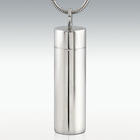 Polished Stainless Steel Cylinder Cremation Pendant