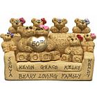 50th Anniversary Gold Heart Couple & Family Bears in Love Seat