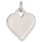 Engraved Monogram Sterling Silver Silver Heart Charm