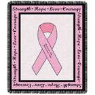 Personalized Pink Ribbon Throw