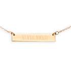 Roman Numeral Date Gold Name Bar Choker Necklace