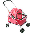 Large Pink Folding Pet Stroller