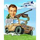 Army Caricature from Photos Art Print