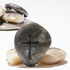 Cross Engraved Worry Stones