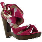 Pink Suede Wedge Shoes