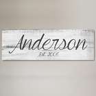 Big Family Name Rustic Sign Personalized Canvas Print