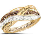 Together in Love Mocha and White Diamonds Women's Ring