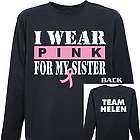 I Wear Pink Breast Cancer Long Sleeve Shirt