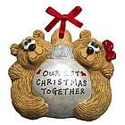 Personalized Teddy Bear Couple Christmas Bulb Ornament