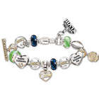 Seahawks Super Bowl XLVIII Swarovski Crystal Charm Bracelet