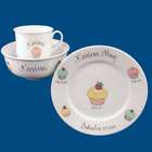 Personalized Hand Painted Porcelain Baby Dish Set