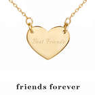 Friends Forever Gold Heart Necklace