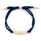 Personalized Bar Rope Bolo Bracelet in Blue and Gold