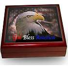 Personalized Patriotic Photo Tile Keepsake Box
