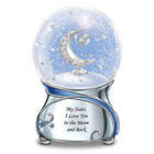 Sister, I Love You to the Moon and Back Musical Glitter Globe