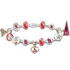 St. Louis Cardinals Charm Bracelet with Swarovski Crystals