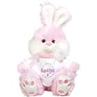 Pink Easter Bunny Stuffed Animal with Personalized T-Shirt