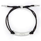 Bar Rope Bolo Bracelet in Black and Silver