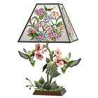 Garden of Light Stained Glass Hummingbird Lamp