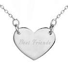Friends Forever Engravable Silver Heart Necklace