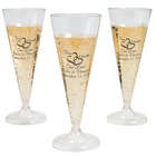 Personalized 2 Hearts Wedding Party Champagne Flutes