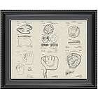 Baseball Gloves 20x24 Framed Patent Art