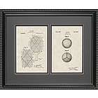 Tennis Racket & Ball Patent Art Framed 16x20 Print