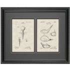 Golf Driver and Tee 16x20 Framed Patent Art Print