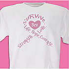 Breast Cancer Awareness Survival Ribbon Personalized T-Shirt