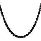 Men's Black-Plated Stainless Steel Rope Chain