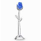 Blue Crystal Rose with Stand
