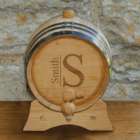 Personalized Name and Initial Oak Whiskey Barrel
