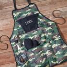 Personalized Camo Deluxe Grilling Apron and Mitt