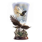 Mountain Majesty Sculpted Eagle Torchiere Lamp
