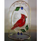Red Cardinal Personalized Beveled Oval