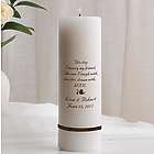 The One I Love Personalized Name and Date Wedding Unity Candle