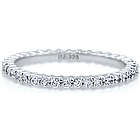 Clear Cubic Zirconia Sterling Silver Eternity Ring