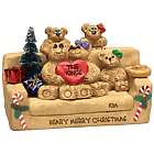 Personalized Bear Grandparents with Family Christmas Figurine
