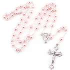 Pink Glass Baby Rosary