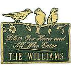 Birds on a Branch Personalized Blessing Plaque