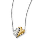 Sterling Silver & 14K Gold-Plated Magnetic Double Heart Necklace