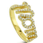 Gold Plated CZ Mom Ring