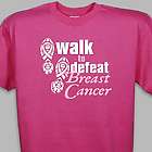 Walk to Defeat Breast Cancer Hot Pink T-Shirt